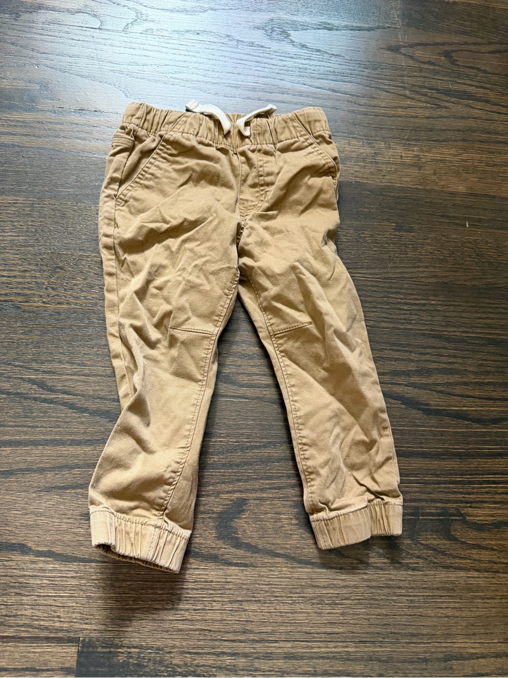 Cat and Jack Toddler Boys Khaki Jogger Pants with Drawstring Waist size 2T